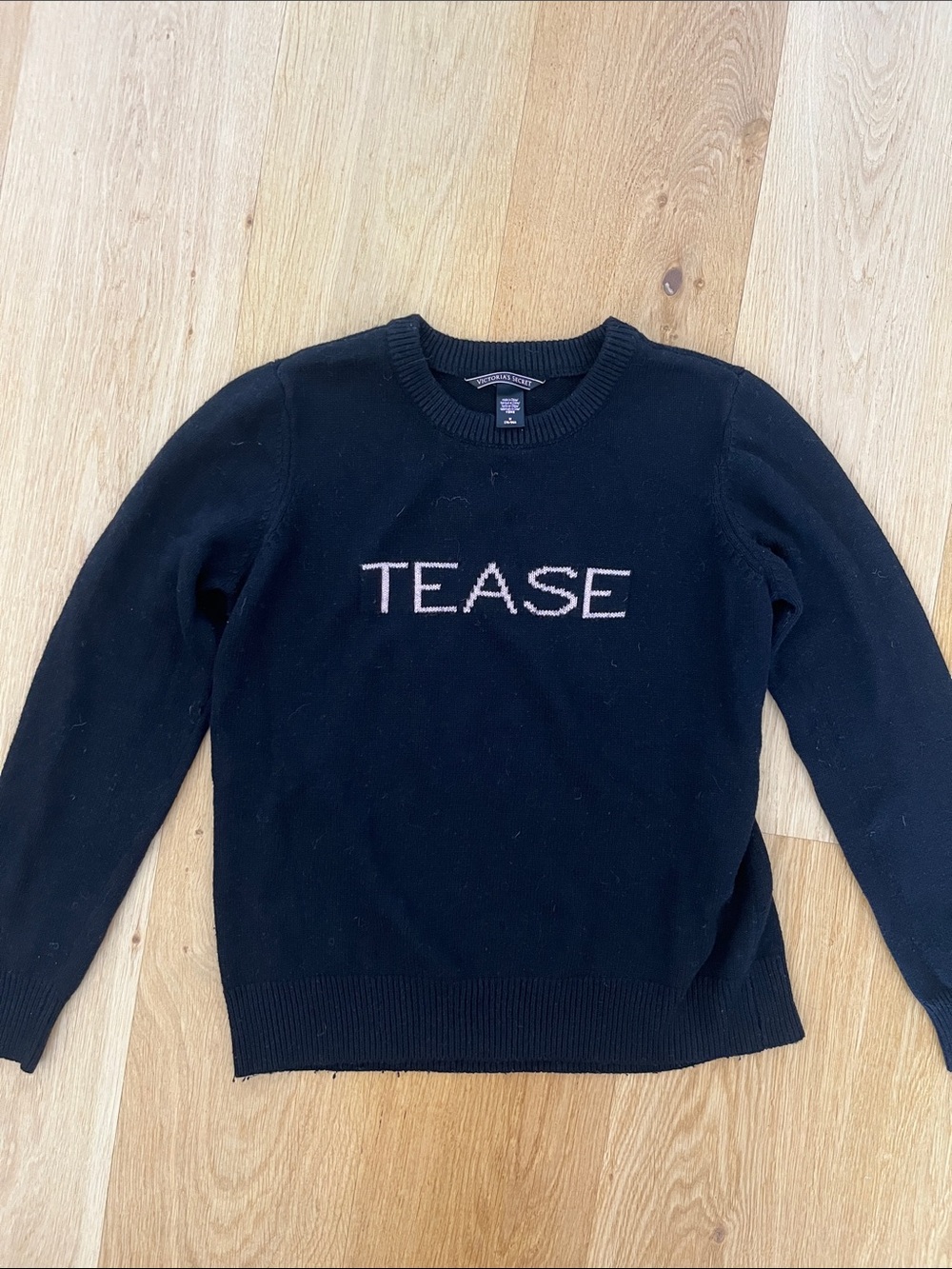 Victoria's Secret Black 'TEASE' sweater